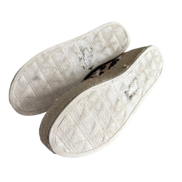Schutz | Luna Canvas Animal Print Espadrille Platform Sneakers Size 7.5 - Picture 10 of 11